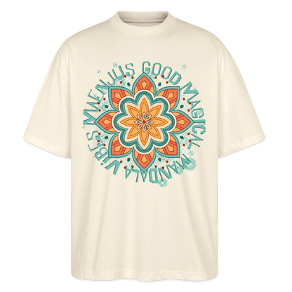 Mandala Türkis Design – Oversized Unisex Bio T-Shirt - Natur