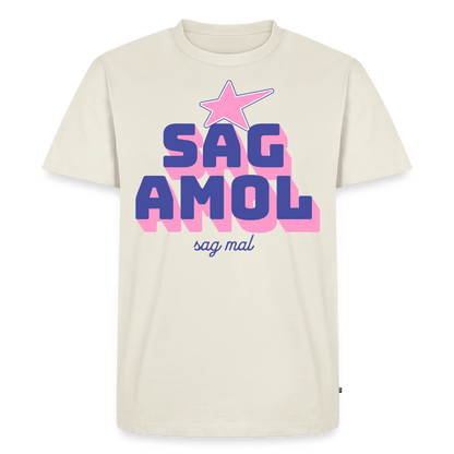Sagamol Design – Männer Premium T-Shirt - Naturweiß