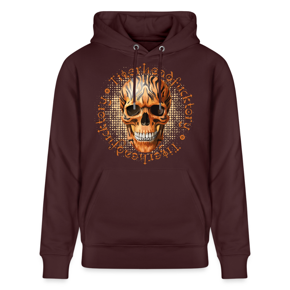 Tiger skull Design – Unisex Bio-Hoodie - Maroon