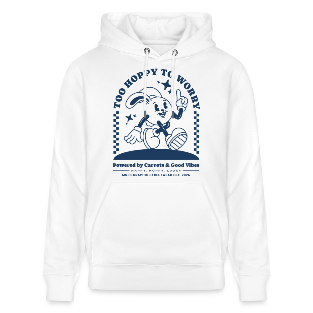 Too Hoppy Too Worry Design – Unisex Bio-Hoodie - Weiß