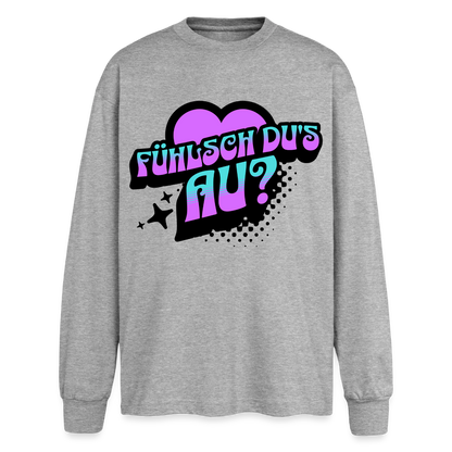 Fühlsch du‘s au Design – Oversized Langarmshirt - Grau meliert