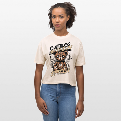 Bear Design – Frauen Boxy Bio-T-Shirt - Natur