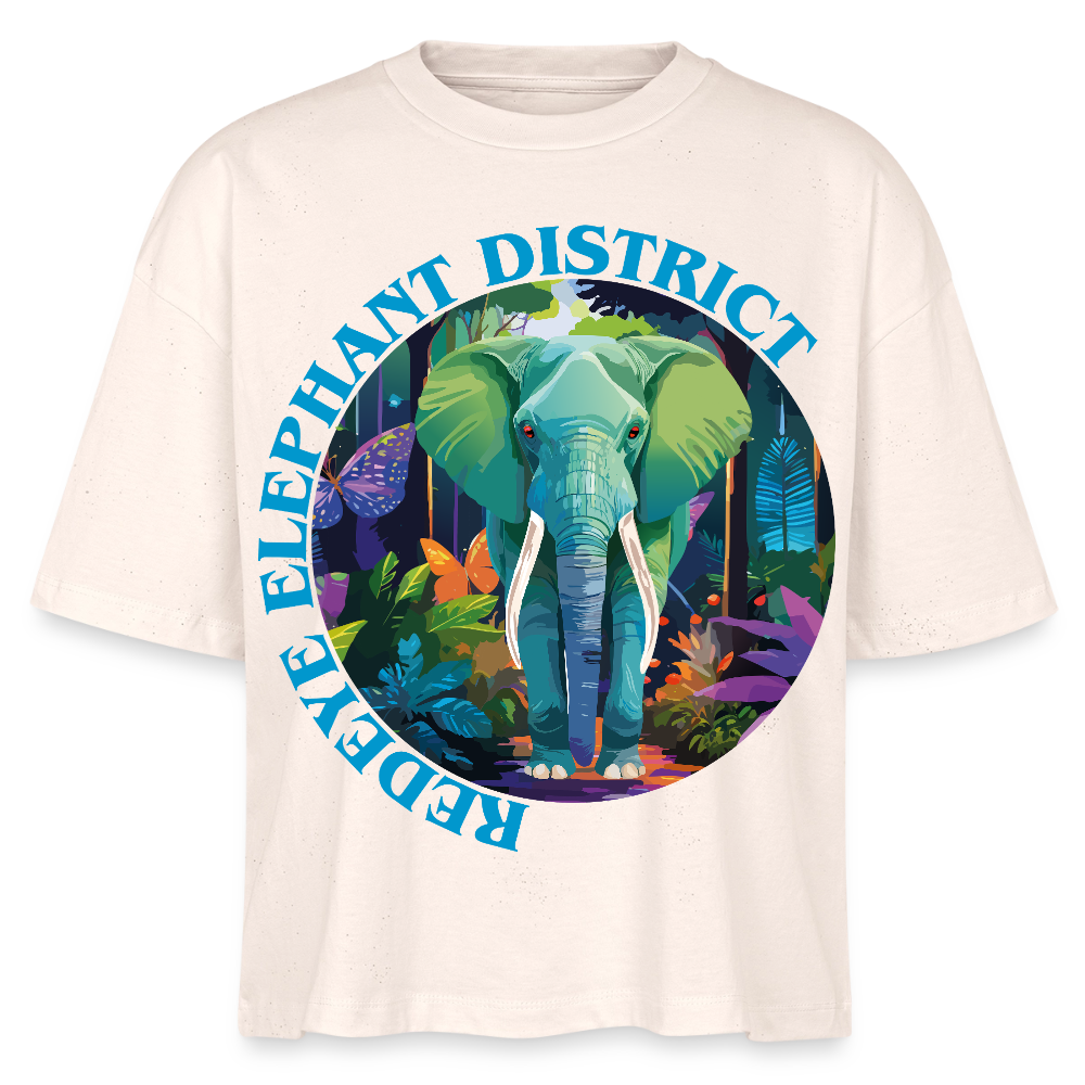 Elephant Design – Frauen Boxy Bio-T-Shirt - Natur