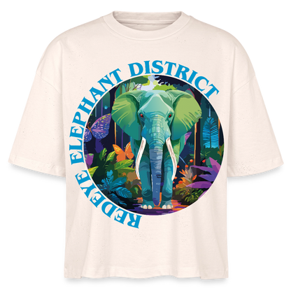 Elephant Design – Frauen Boxy Bio-T-Shirt - Natur