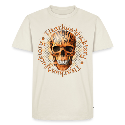 Tiger Skull Design – Männer Premium T-Shirt - Naturweiß