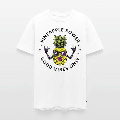 Pineapple Power Design – Männer Premium T-Shirt - Weiß