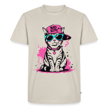 Bad Kitty Design – Männer Premium T-Shirt - Beige