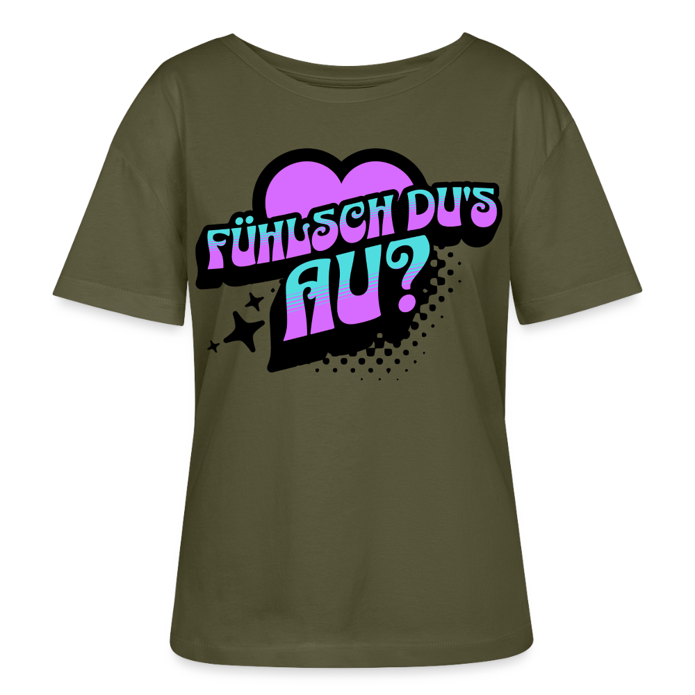Fühlsch du‘s au Design – Rundhals Frauen Bio-T-Shirt - Khaki