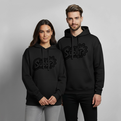 Suburb Design – Oversized Unisex Hoodie - Schwarz