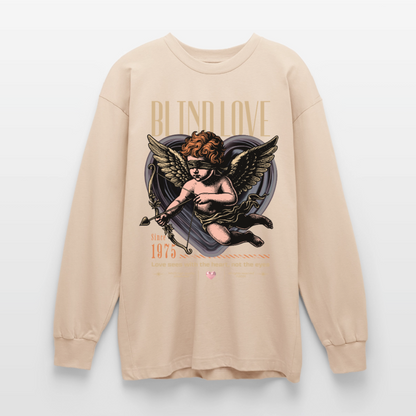 Blind Love Design – Oversized Langarmshirt - Sand