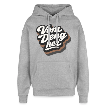 Vom Deng her Design – Oversized Unisex Hoodie - Grau meliert