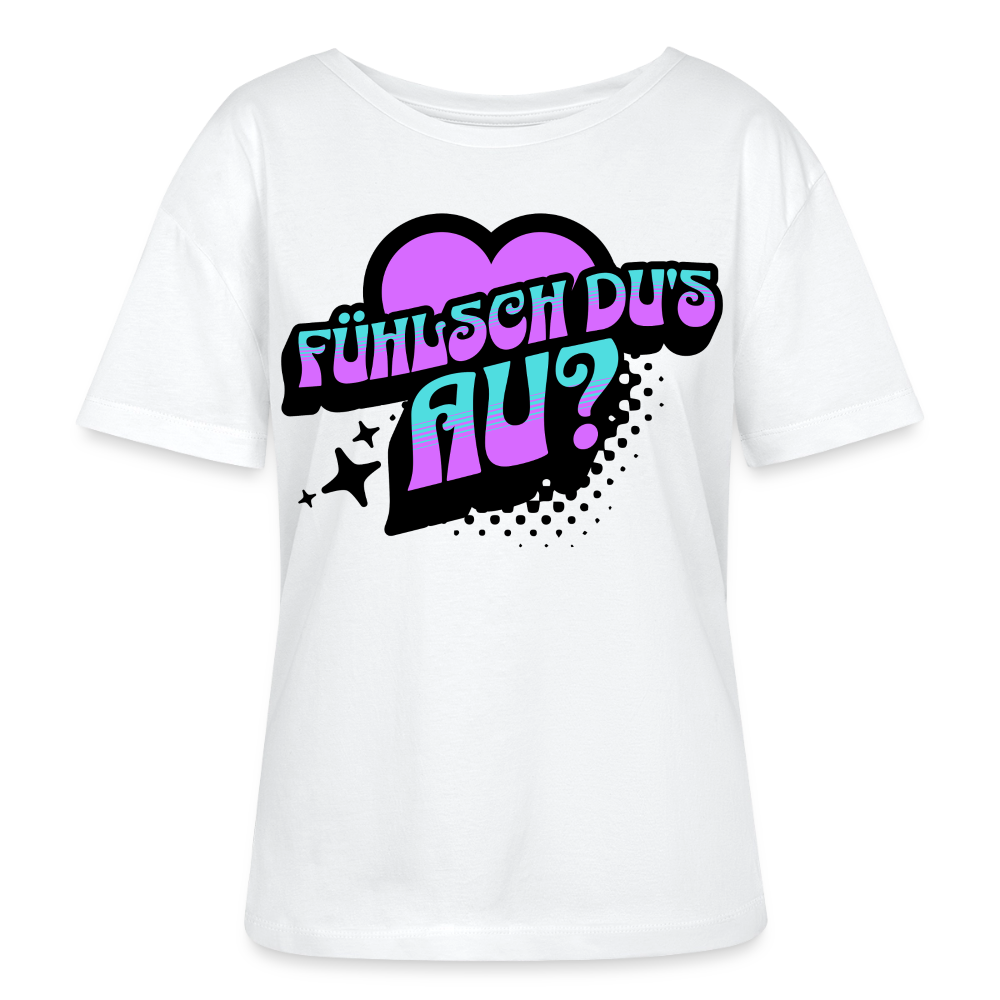Fühlsch du‘s au Design – Rundhals Frauen Bio-T-Shirt - Weiß