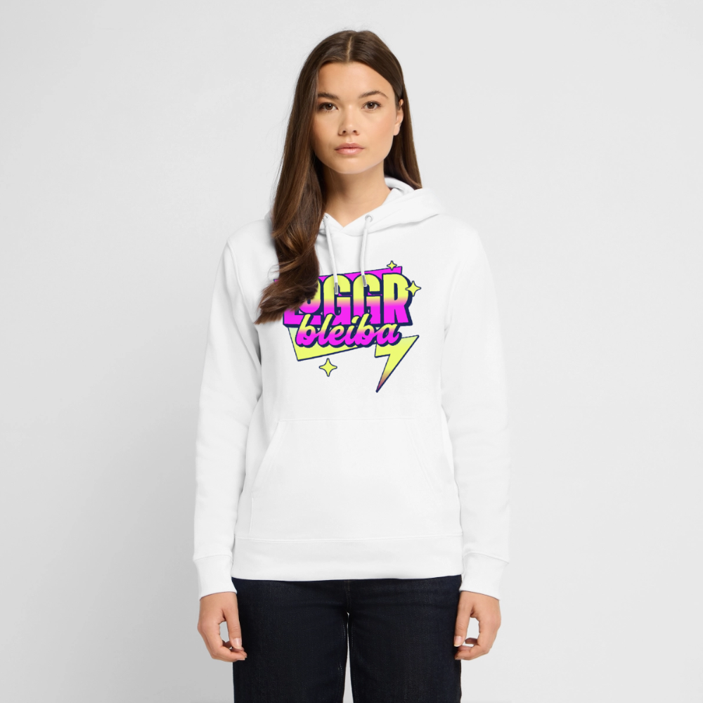 Logo bleibt Design – Unisex Bio-Hoodie - Weiß