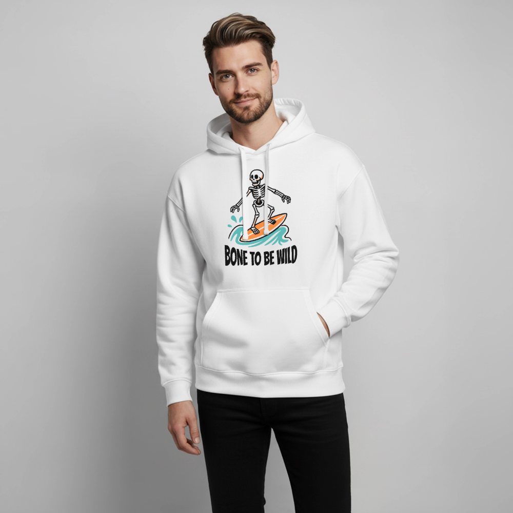 Bone to be Wild Design – Oversized Unisex Hoodie - Weiß