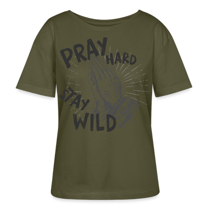 Play Hard Design –  Rundhals Frauen Bio-T-Shirt - Khaki