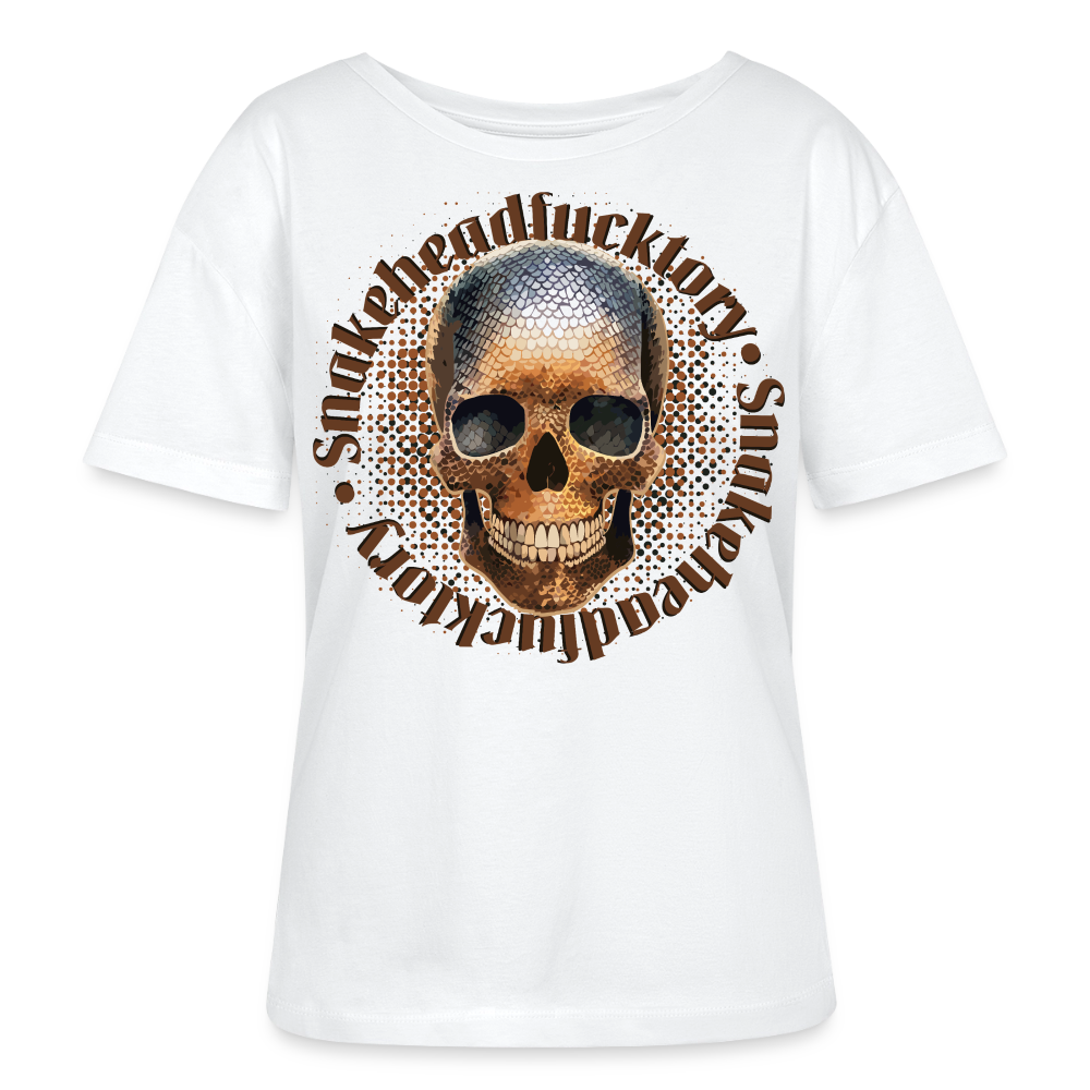 Sande Skull Design – Rundhals Frauen Bio-T-Shirt - Weiß
