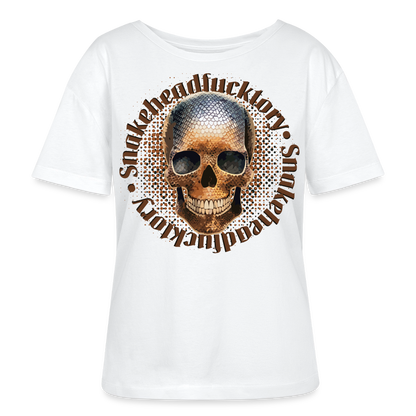 Sande Skull Design – Rundhals Frauen Bio-T-Shirt - Weiß