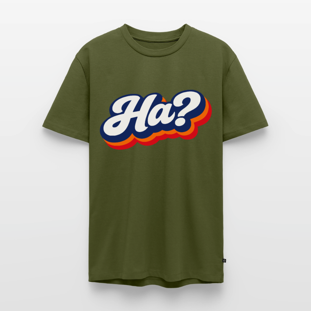 Ha? Design – Männer Premium T-Shirt - Khaki
