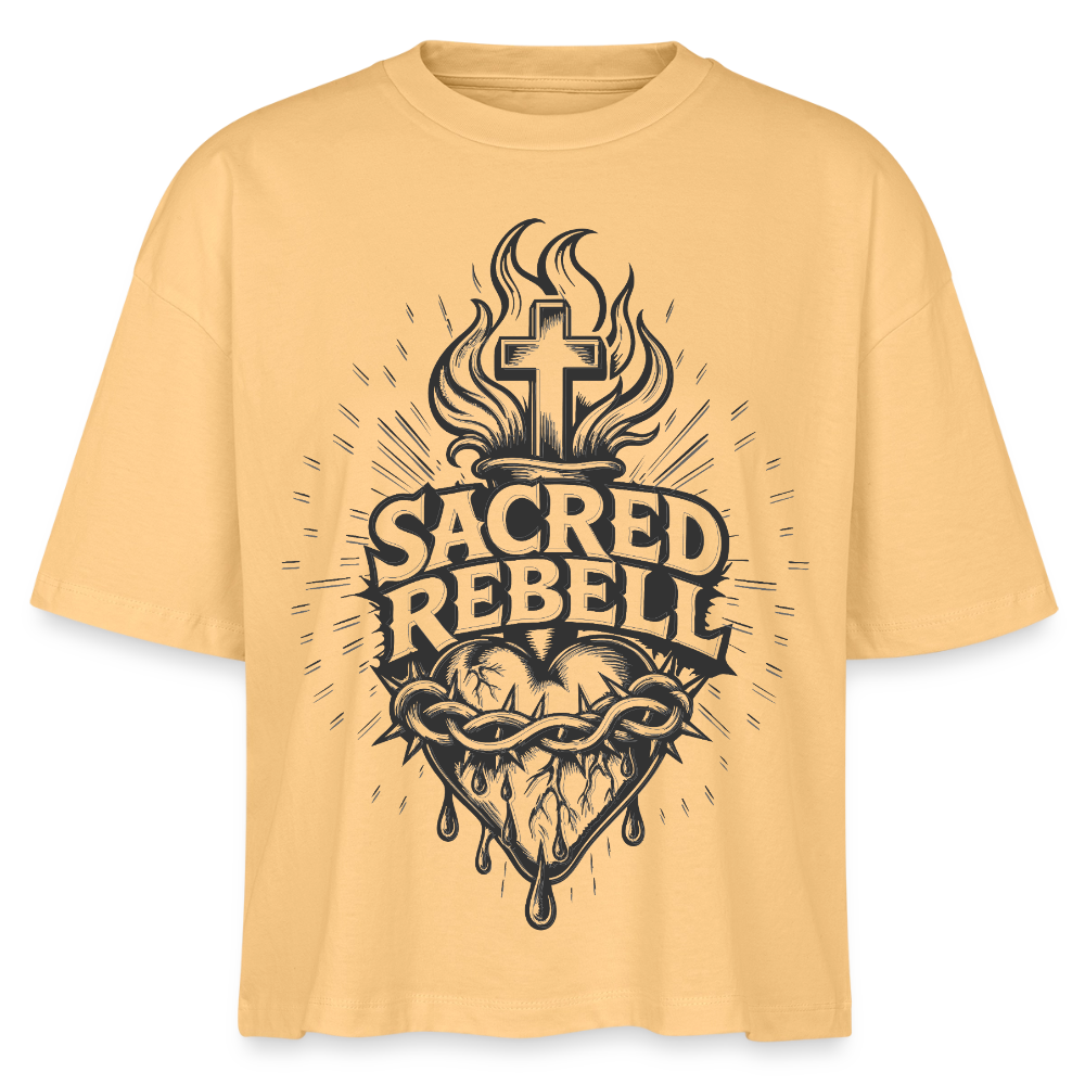 Sacred Rebell Design – Frauen Boxy Bio-T-Shirt - Mispel