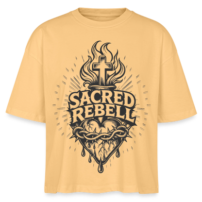 Sacred Rebell Design – Frauen Boxy Bio-T-Shirt - Mispel