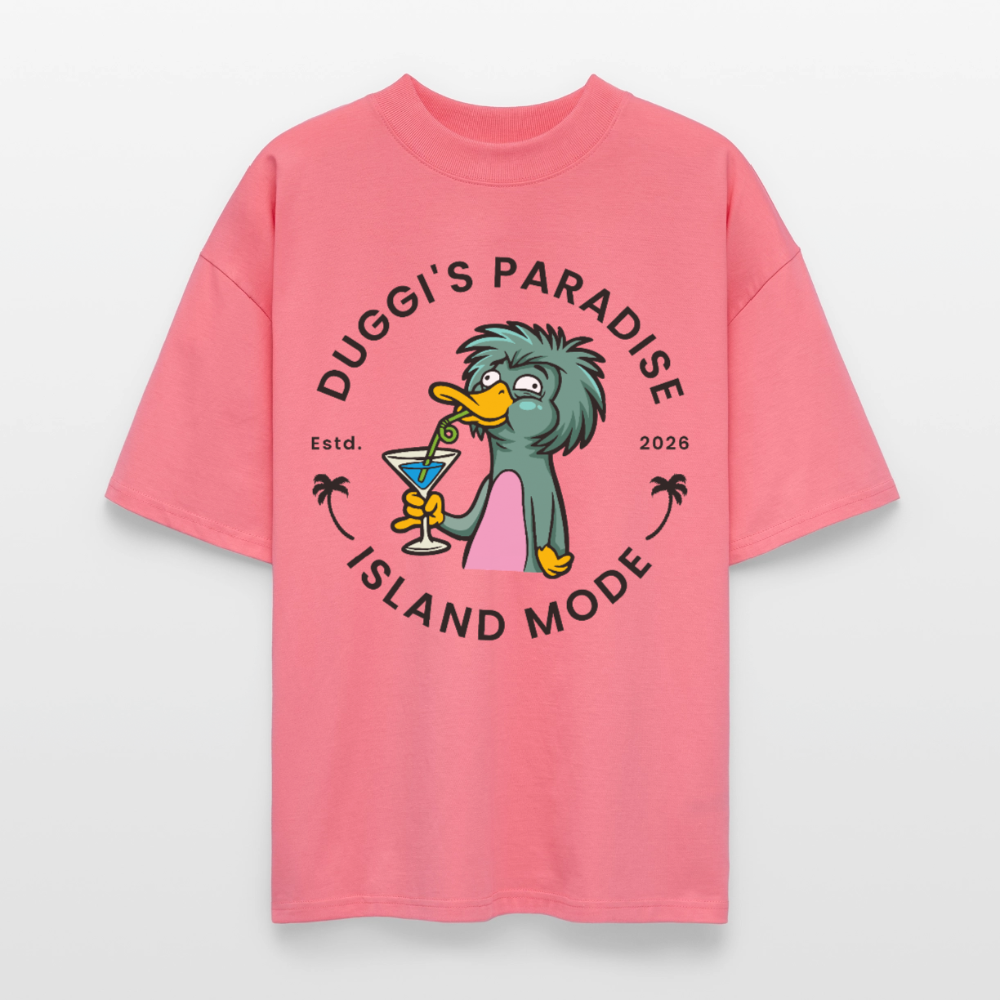 Duggis Paradise Design – Oversized Unisex Bio T-Shirt - Pink 
