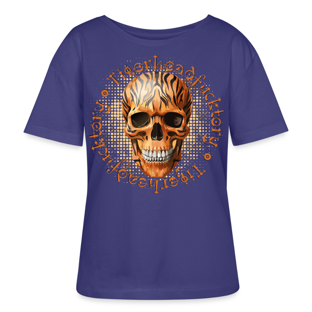 Tiger Skull Design – Rundhals Frauen Bio-T-Shirt - Dämmerung