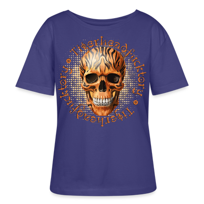 Tiger Skull Design – Rundhals Frauen Bio-T-Shirt - Dämmerung