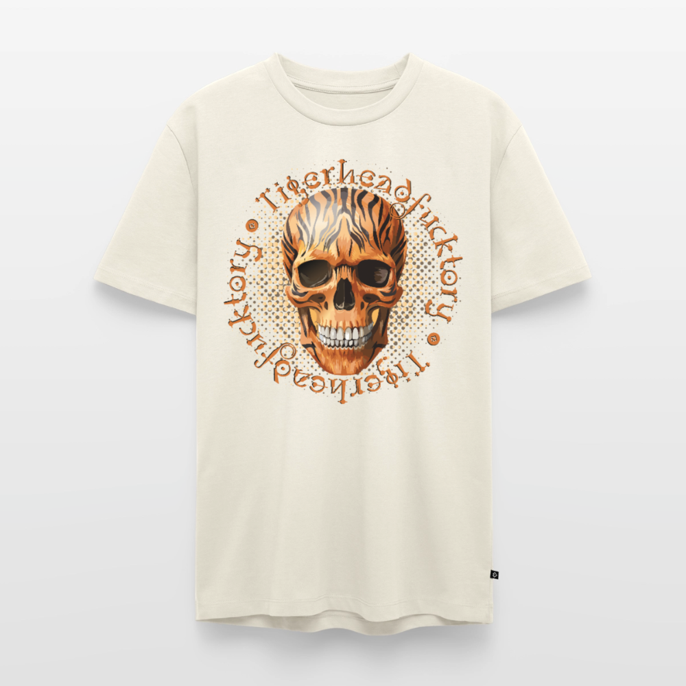 Tiger Skull Design – Männer Premium T-Shirt - Naturweiß