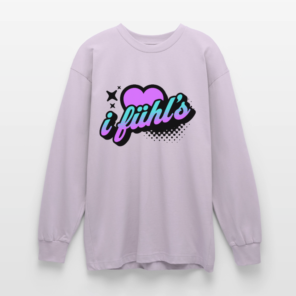 i fühl‘s Design – Oversized Langarmshirt - verblasstes Lila