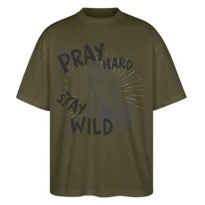Pray Hard Design – Unisex Bio T-Shirt - Khaki