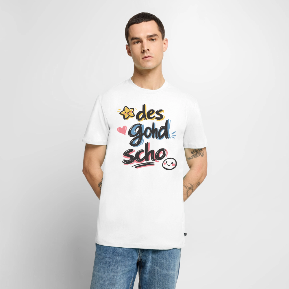 Des goht schon Design – Männer Premium T-Shirt - Weiß