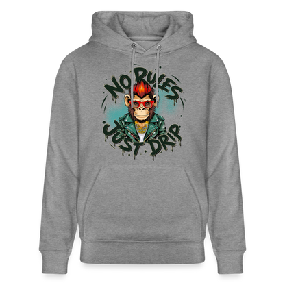 Monkey No Rules Design – Unisex Bio-Hoodie - Hellgrau marmoriert