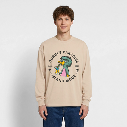 Doggies Paradise Design – Oversized Langarmshirt - Sand