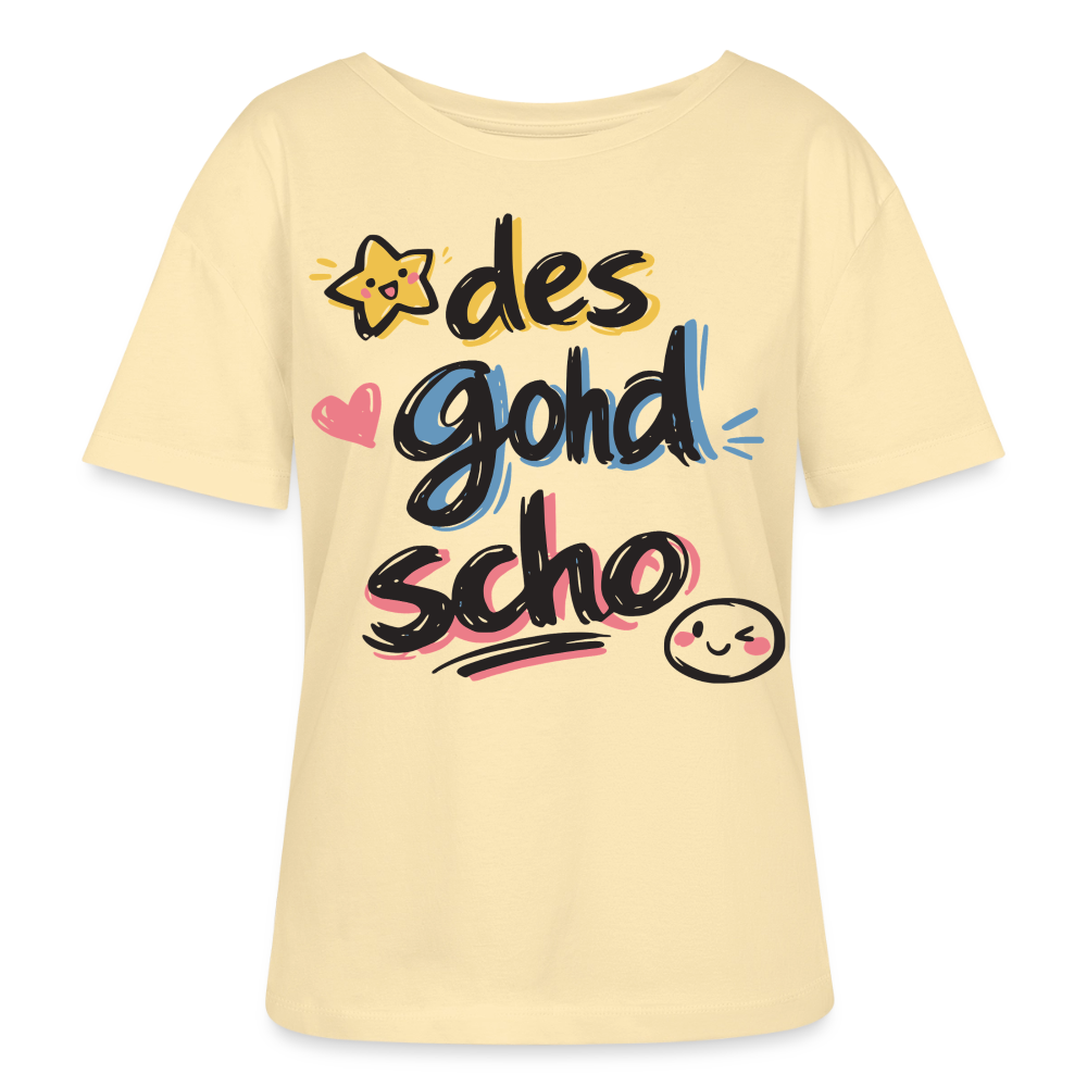 Des gohd scho Design – Rundhals Frauen Bio-T-Shirt - Creme