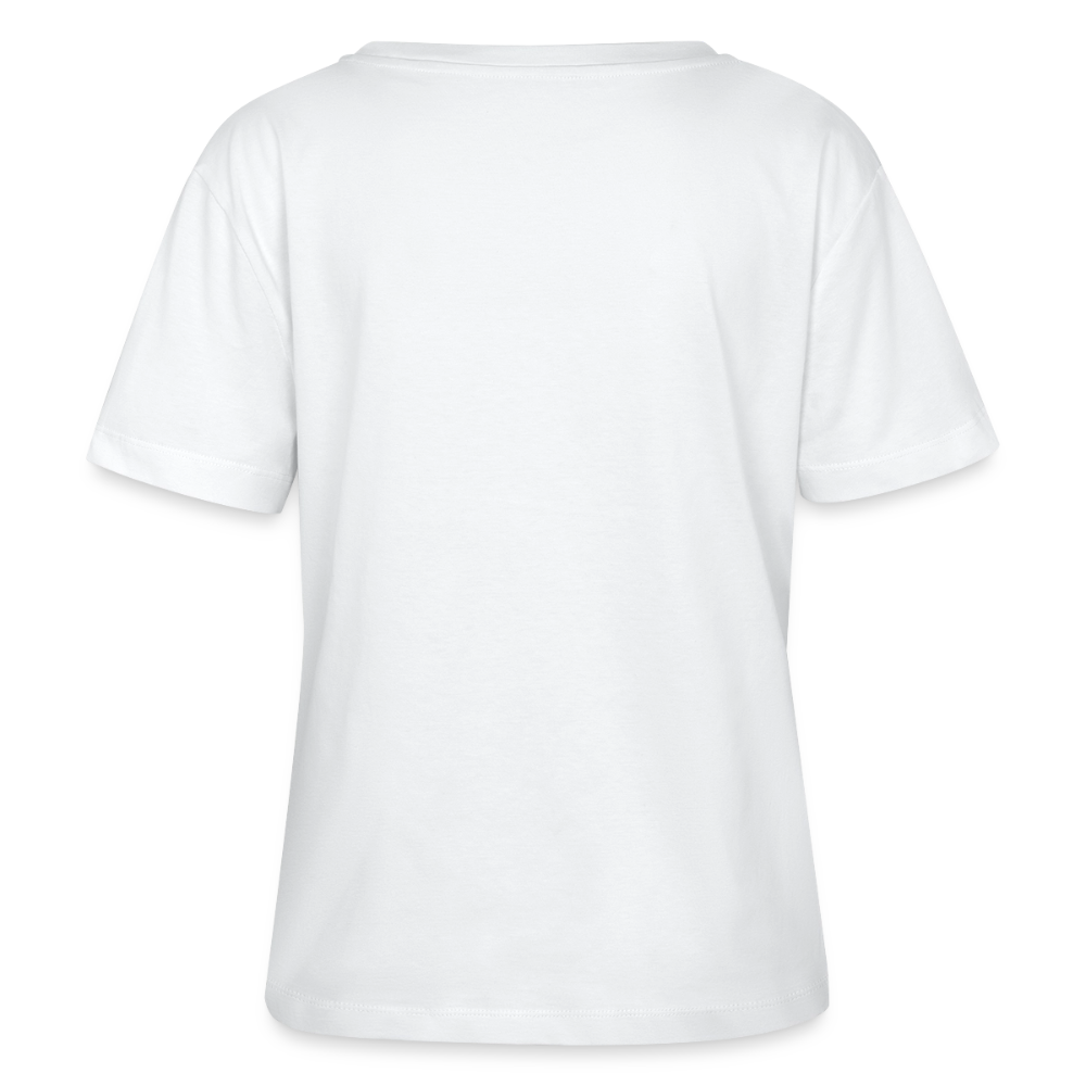 Logo bleibt Design – Rundhals Frauen Bio-T-Shirt - Weiß