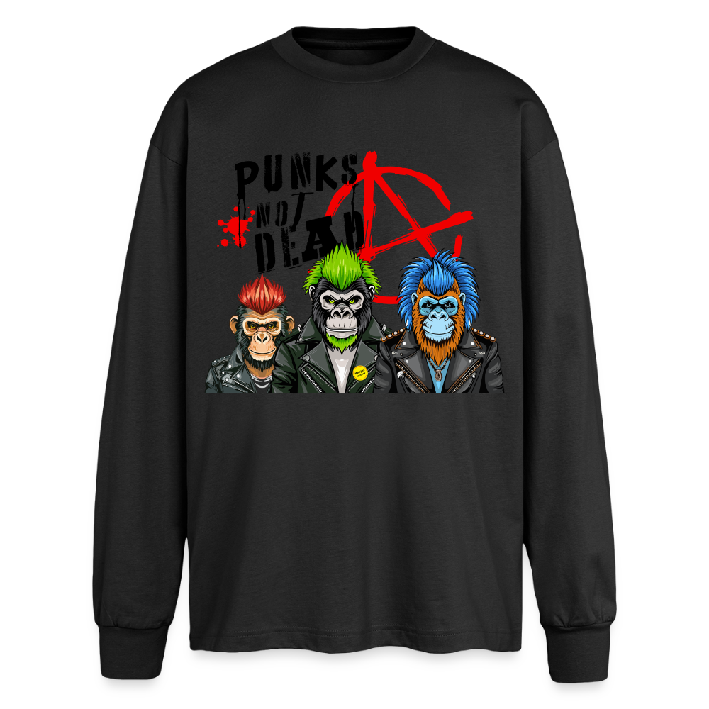 Punks Not Dead Design – Oversized Langarmshirt - Schwarz