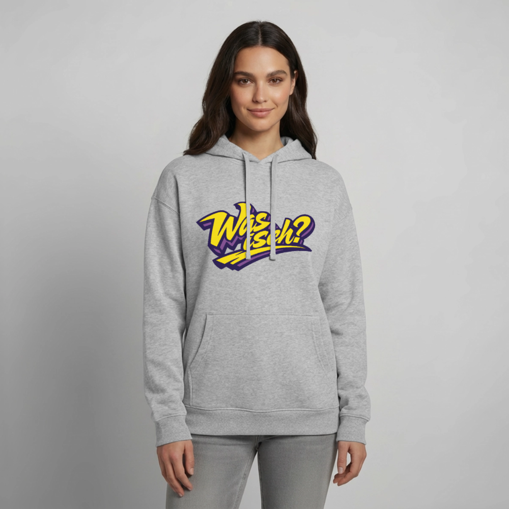 Was isch? Design – Oversized Unisex Hoodie - Grau meliert