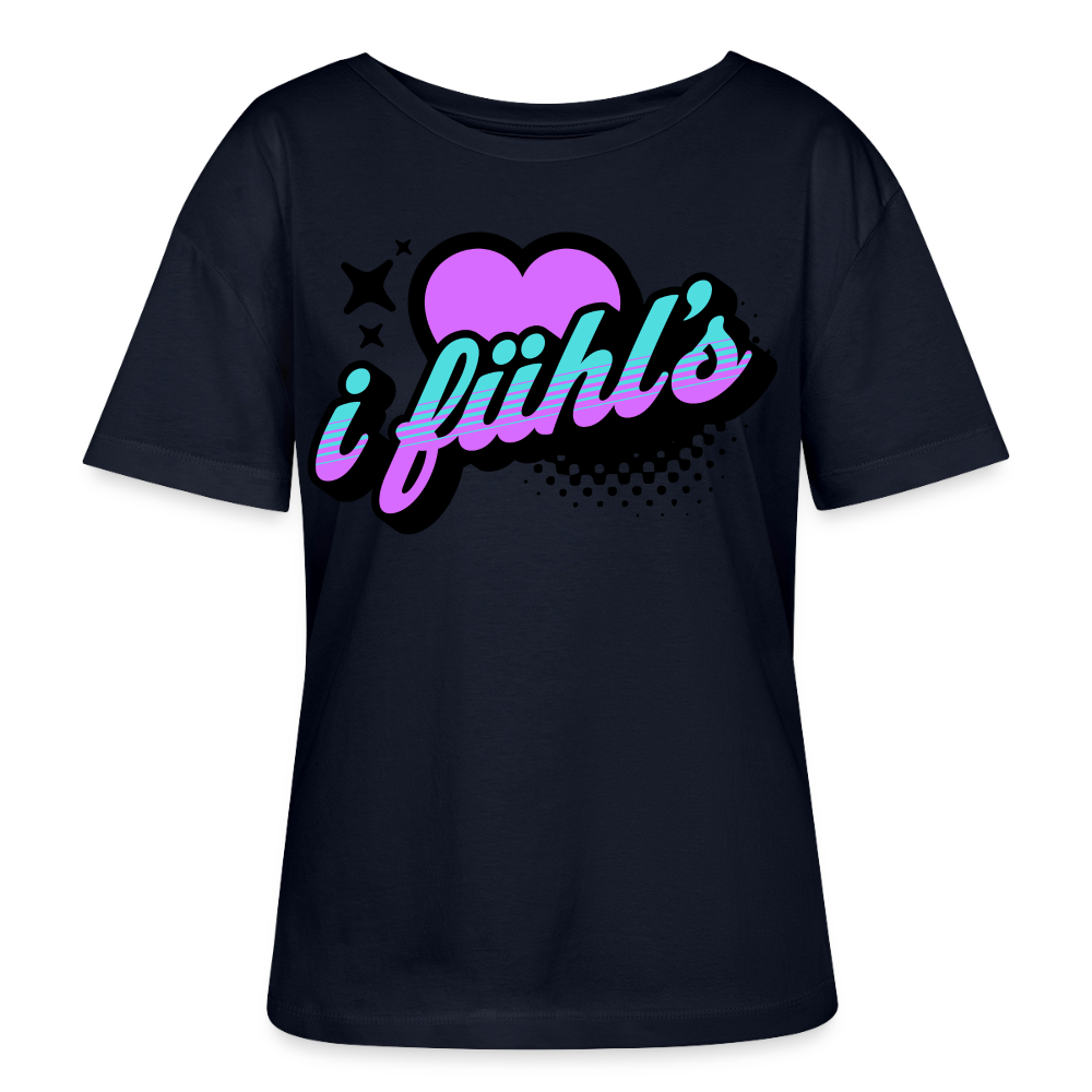 i fühl‘s Design – Rundhals Frauen Bio-T-Shirt - Navy