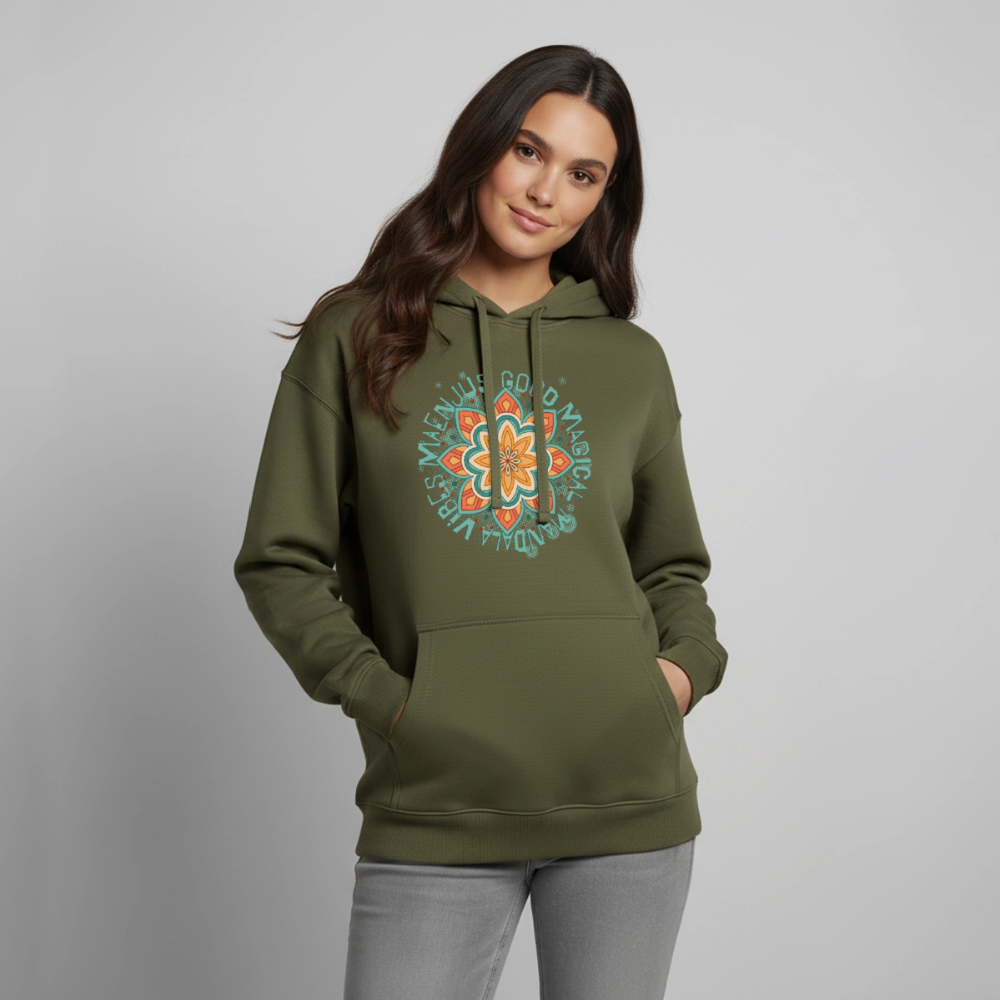 Mandala Türkis Design – Oversized Unisex Hoodie - Khaki