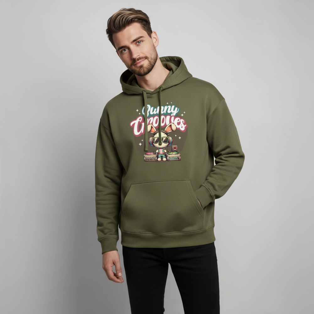Bunny Grooves Design – Oversized Unisex Hoodie - Khaki