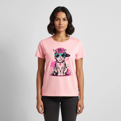 Bad Kitty Design – Frauen Premium T-Shirt - Rosa