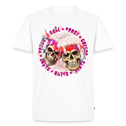 Party Skull Design Pink – Männer Premium T-Shirt - Weiß