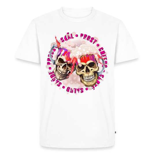 Party Skull Design Pink – Männer Premium T-Shirt - Weiß