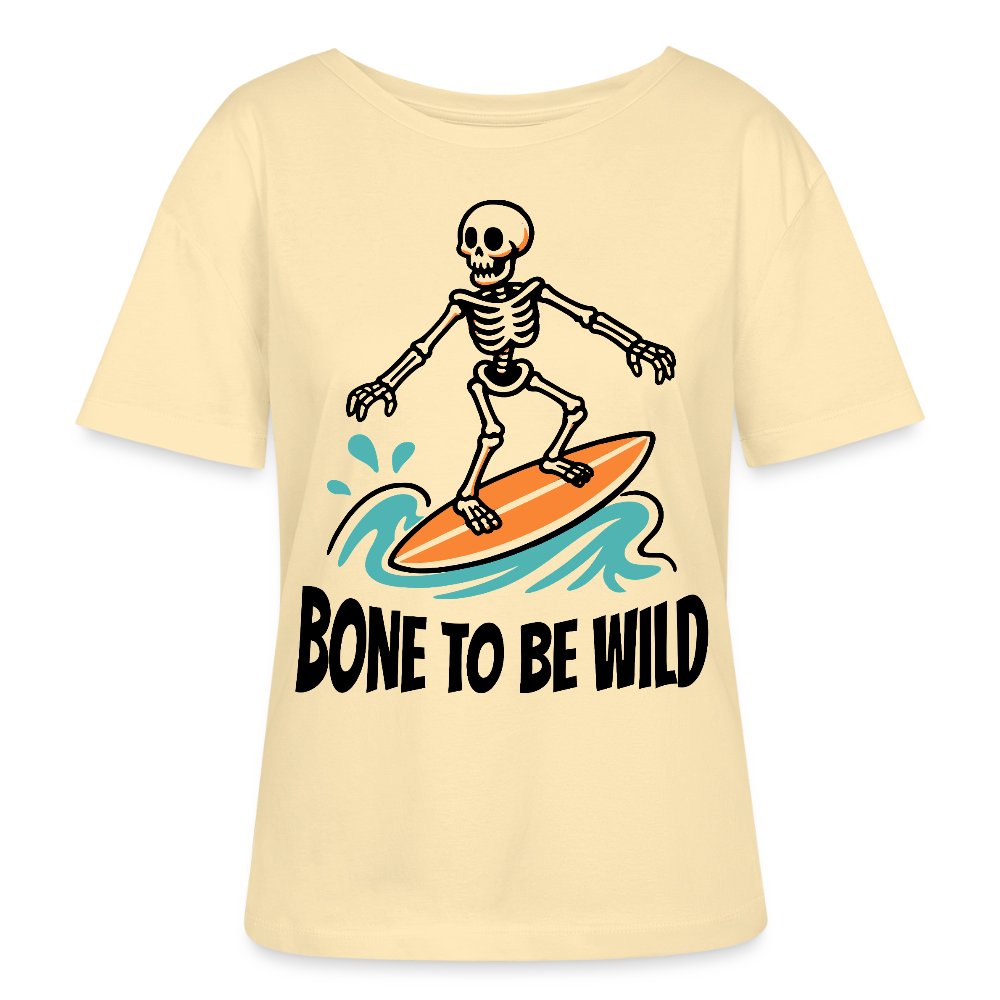Bone to be Wild Design – Rundhals Frauen Bio-T-Shirt - Creme