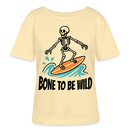 Bone to be Wild Design – Rundhals Frauen Bio-T-Shirt - Creme