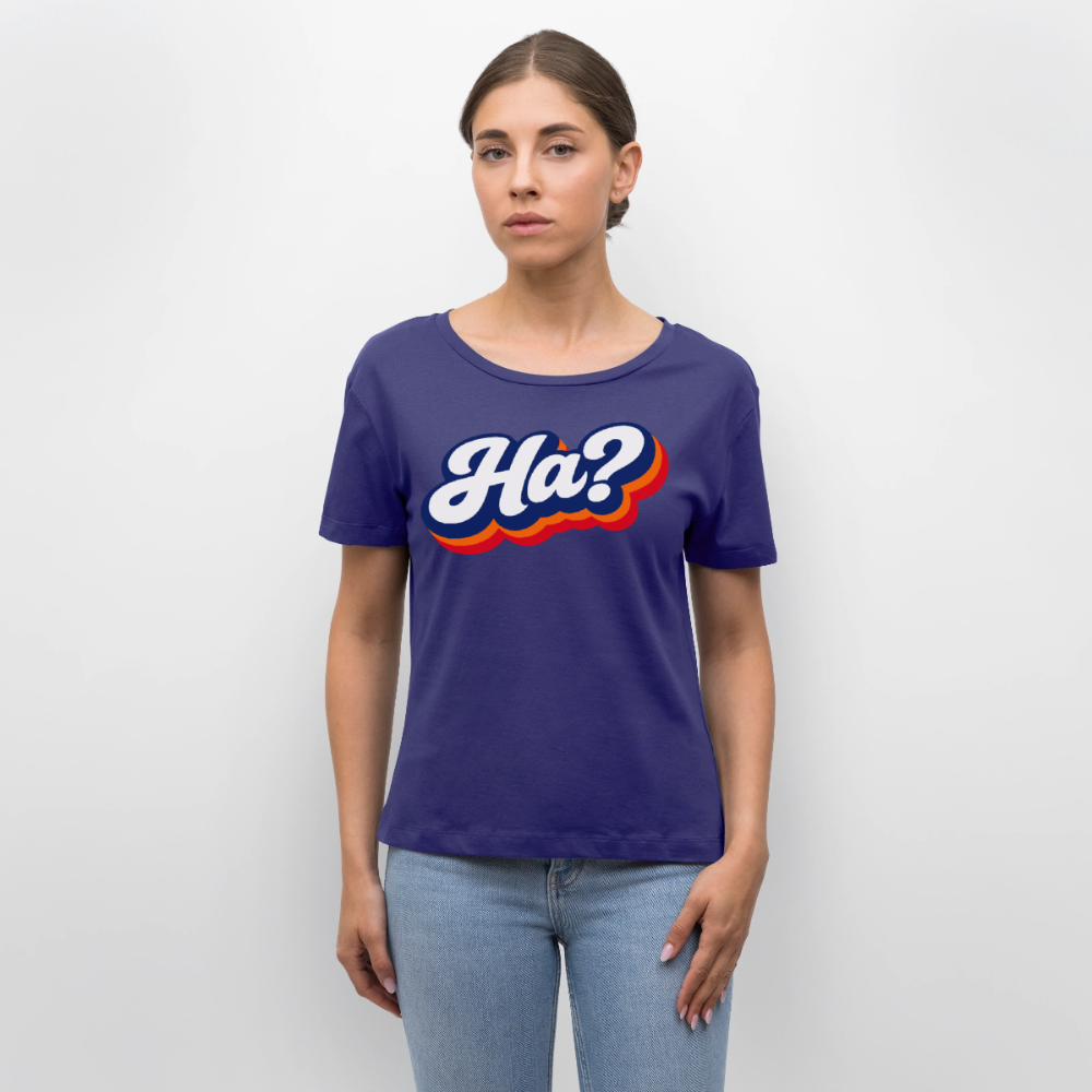 Ha? Design – Rundhals Frauen Bio-T-Shirt - Dämmerung