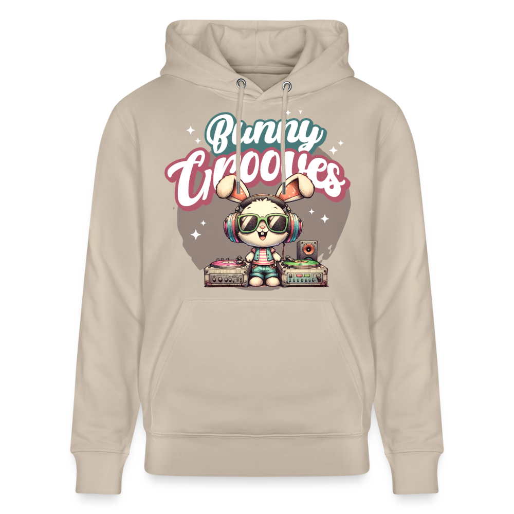 Bunny Grooves Design – Unisex Bio-Hoodie - Beige