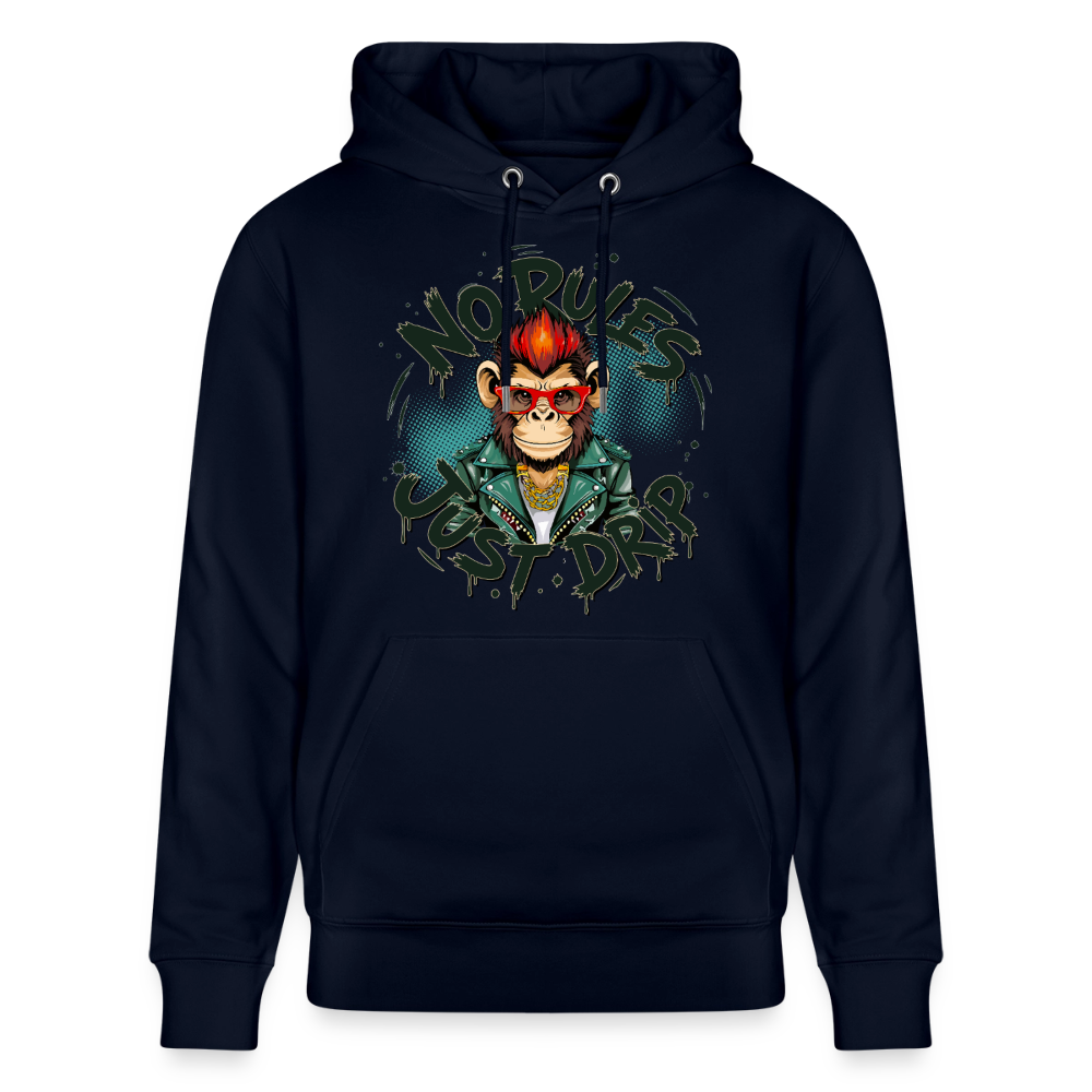 Monkey No Rules Design – Unisex Bio-Hoodie - Navy