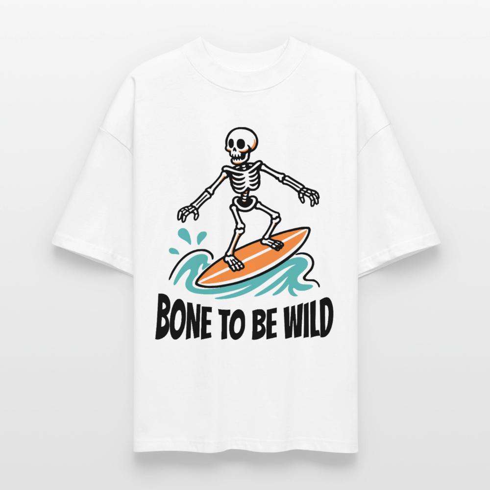 Bone to be Wild Design – Oversized Unisex Bio T-Shirt - Weiß