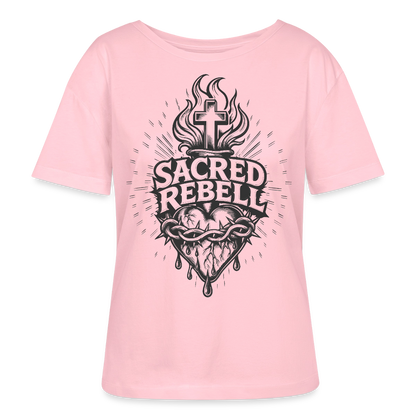 Sacred Rebell Design – Rundhals Frauen Bio-T-Shirt - Hellrosa